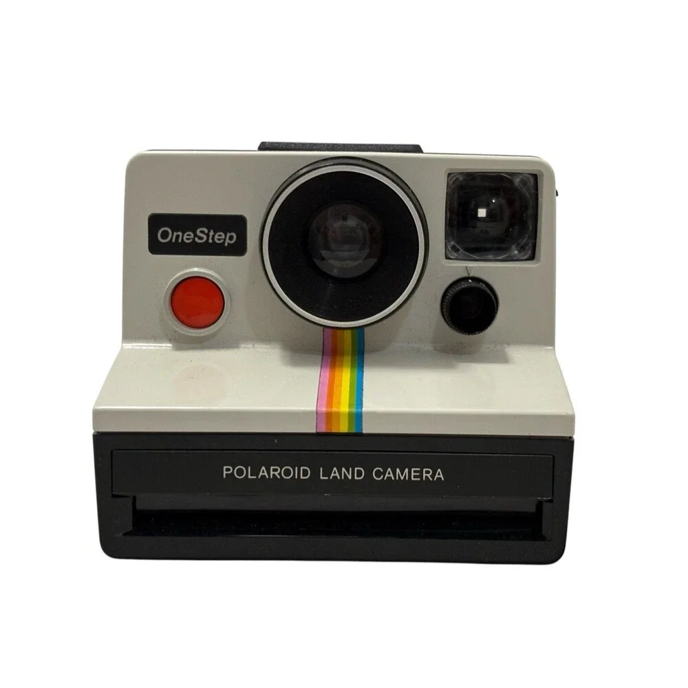 Polaroid Onestep Land Camera W/ Flash Bar, Magic Flash & Black Case UNTESTED